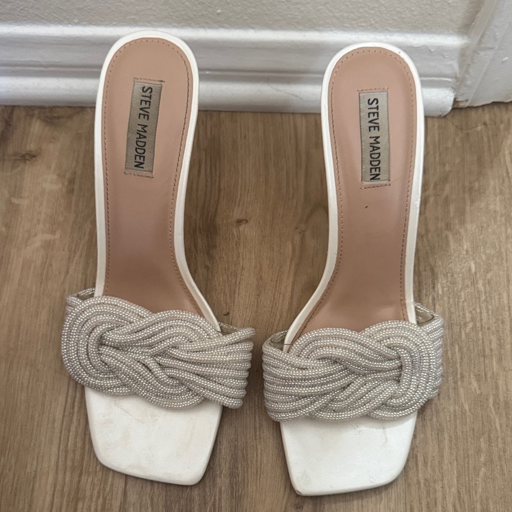 Steve Madden Cream Beaded Women's Heels